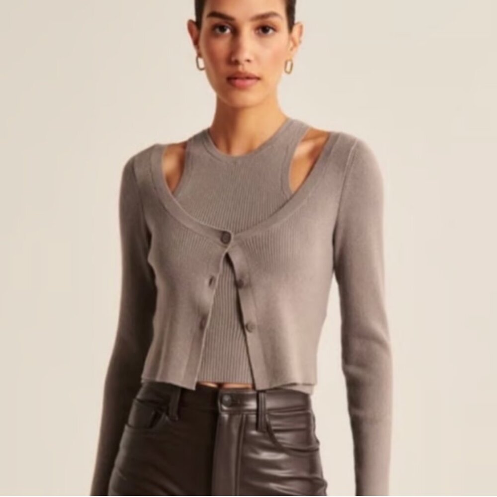 Abercrombie Sweater Tank and Cardigan Set
